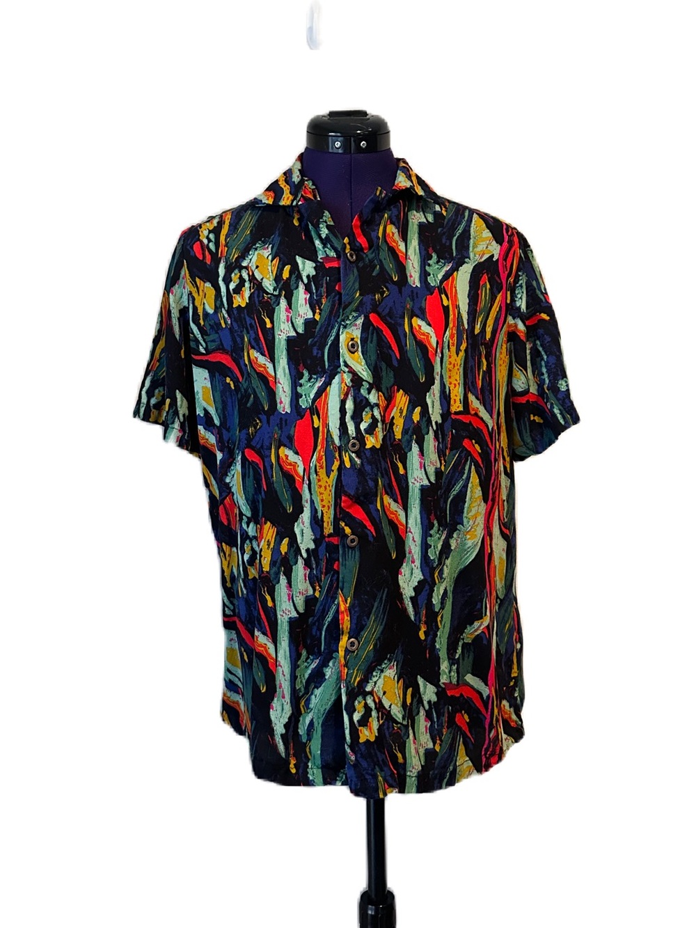 Across the Pond Colorful Patterned Short Sleeve Top